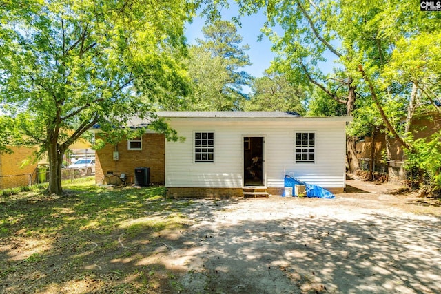 317 Westbridge Rd, Columbia, SC 29223 - rear view of house with central AC unit and entry steps