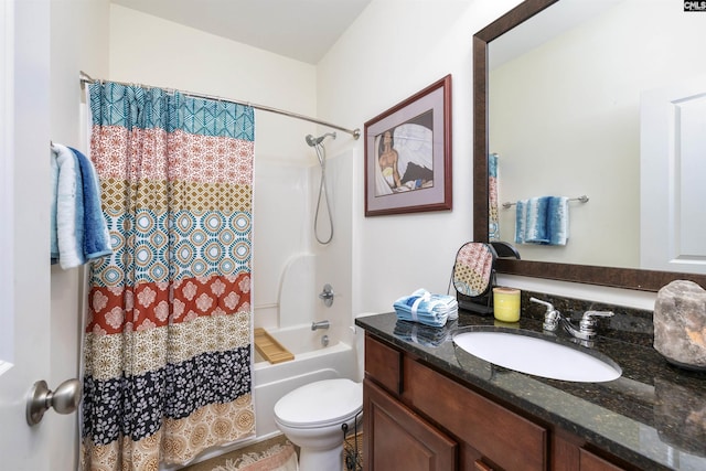 22 Genesis Ln, Camden, SC 29020 - bathroom featuring vanity, shower / bath combination with curtain, and toilet