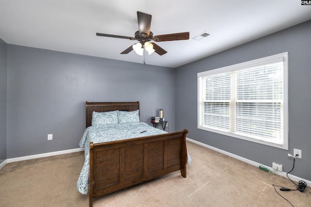 22 Genesis Ln, Camden, SC 29020 - bedroom with light colored carpet, baseboards, and ceiling fan