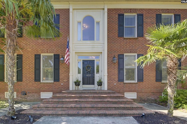 432 Running Fox Rd, Columbia, SC 29223 - doorway to property featuring crawl space and brick siding