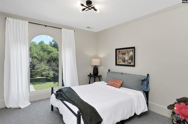 432 Running Fox Rd, Columbia, SC 29223 - bedroom featuring carpet flooring and a chandelier