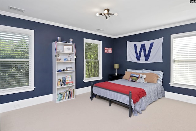 432 Running Fox Rd, Columbia, SC 29223 - bedroom featuring carpet floors, ornamental molding, and baseboards