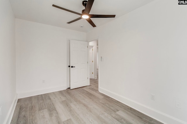 1817 English Ave, Columbia, SC 29204 - spare room with ceiling fan, wood finished floors, and baseboards