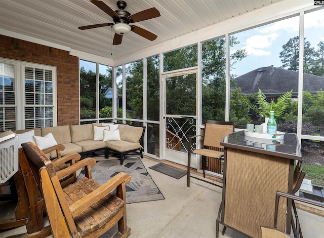 107 Sherborne Ln, Columbia, SC 29229 - sunroom with an outdoor hangout area and ceiling fan