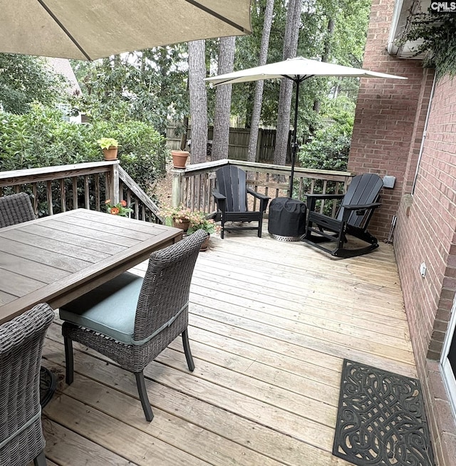 10 Tambridge Ct, Columbia, SC 29229 - wooden terrace with outdoor dining space