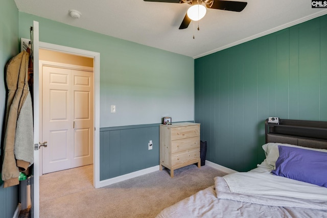 1302 Sunnyhill Dr, Camden, SC 29020 - bedroom featuring carpet floors, baseboards, and ceiling fan