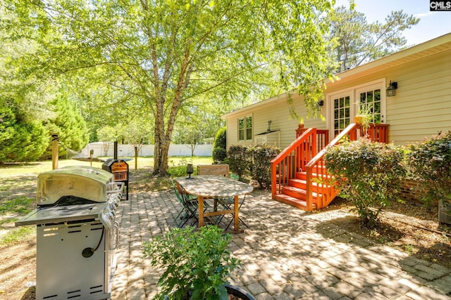 1302 Sunnyhill Dr, Camden, SC 29020 - view of patio with outdoor dining area and a grill