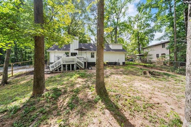 173 Snow Ln, Lexington, SC 29073 - rear view of property featuring stairway and a wooden deck