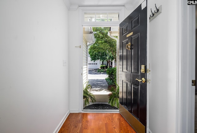 307 Swallowtail Ln, West Columbia, SC 29169 - foyer entrance featuring wood finished floors and baseboards