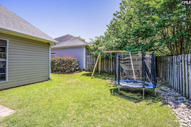 307 Swallowtail Ln, West Columbia, SC 29169 - view of yard with a trampoline