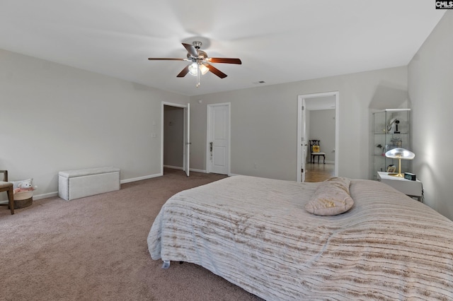 2 Casey Dr, Elgin, SC 29045 - carpeted bedroom with baseboards and ceiling fan
