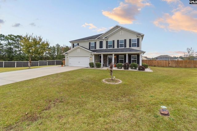 2 Casey Dr, Elgin, SC 29045 - traditional-style house with driveway, covered porch, and a garage