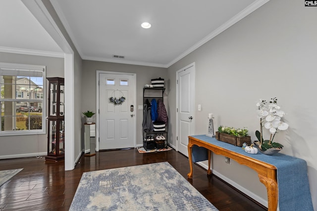 2 Casey Dr, Elgin, SC 29045 - entryway with crown molding, hardwood / wood-style floors, and baseboards