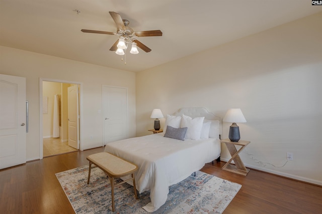 1085 Shop Rd Unit 337, Columbia, SC 29201 - bedroom featuring wood finished floors, baseboards, and ceiling fan