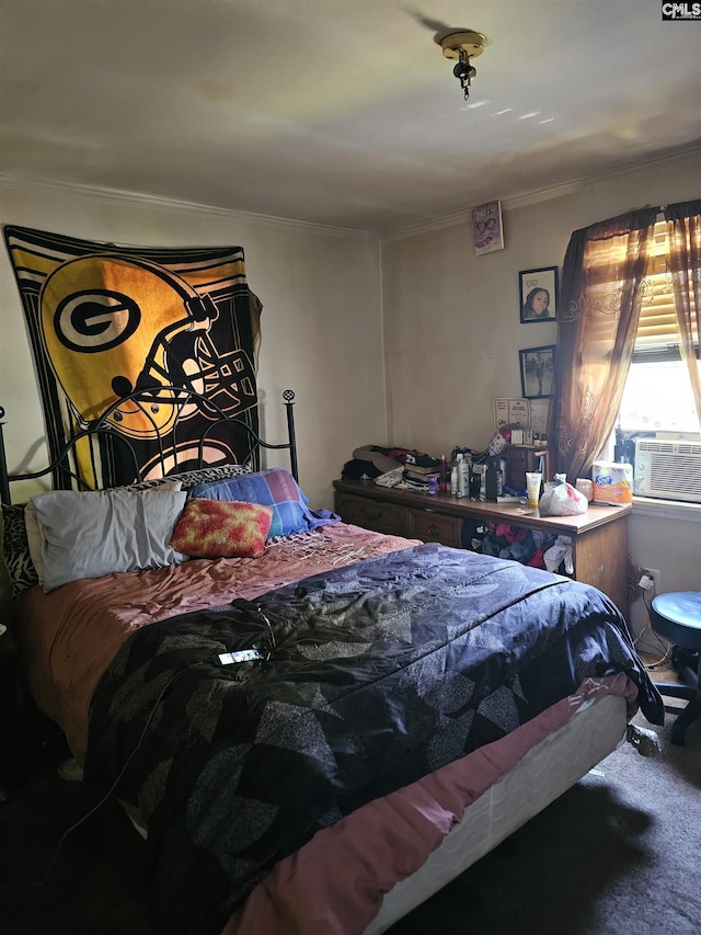 204 Crawford Rd, Columbia, SC 29203 - carpeted bedroom featuring ornamental molding and cooling unit