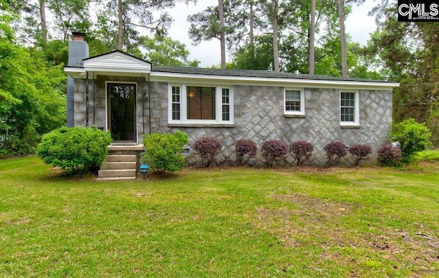 1178 Dothan Rd, Columbia, SC 29210 - ranch-style house featuring a chimney and a front lawn