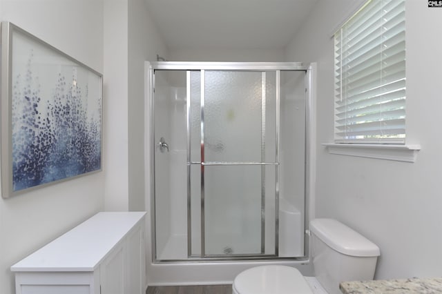206 Carriagebrook Cir, Camden, SC 29020 - full bathroom featuring toilet and a shower stall