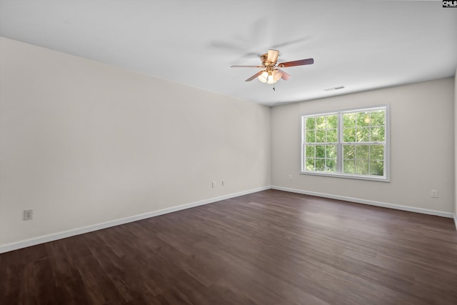 116 Harmon Creek Ct, Lexington, SC 29072 - empty room featuring ceiling fan, dark wood-type flooring, and baseboards