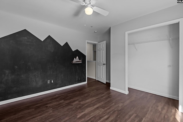 116 Harmon Creek Ct, Lexington, SC 29072 - unfurnished bedroom featuring wood finished floors, a closet, ceiling fan, and baseboards