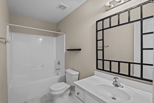 116 Harmon Creek Ct, Lexington, SC 29072 - bathroom featuring toilet, vanity, shower / bathtub combination, and baseboards