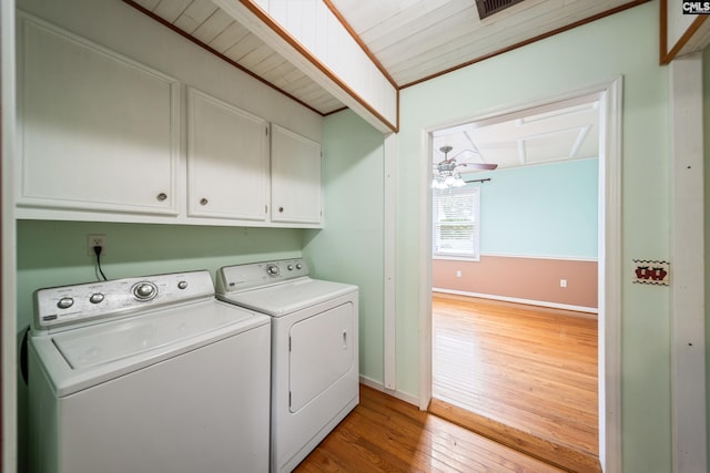 108 Commonwealth Ct, Lexington, SC 29073 - washroom with cabinet space, washing machine and clothes dryer, hardwood / wood-style floors, baseboards, and wood ceiling