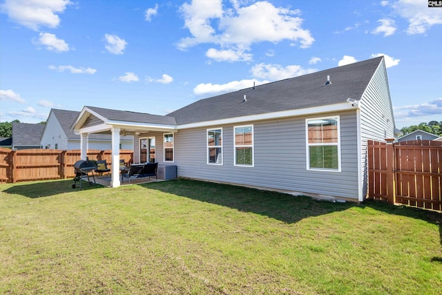 1020 Cameron Ridge Dr, Columbia, SC 29209 - rear view of house with a patio, outdoor lounge area, and roof with shingles