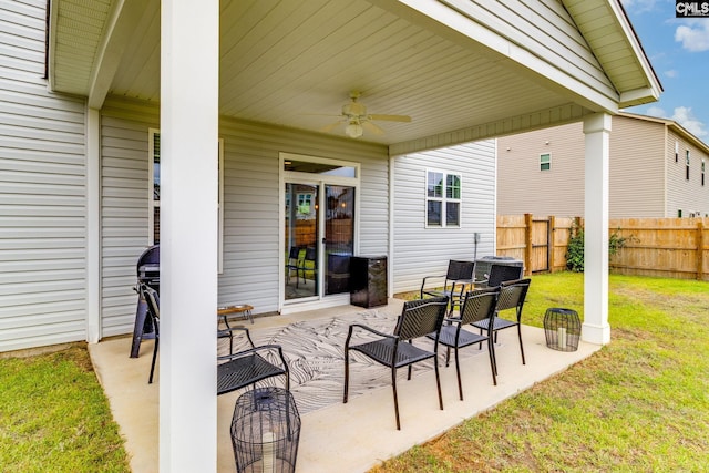 145 Decoy Ct, Sumter, SC 29145 - view of patio / terrace with ceiling fan