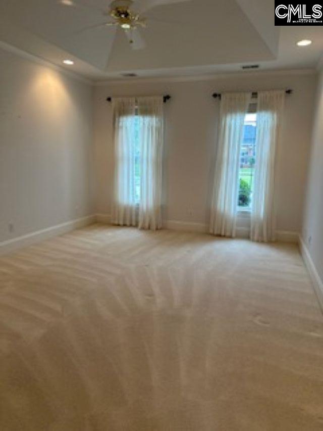 117 York Commons, Lexington, SC 29072 - empty room with crown molding, light carpet, healthy amount of natural light, baseboards, and recessed lighting