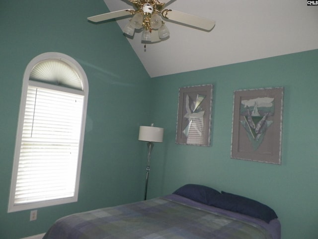 217 Tattlers Trl, Irmo, SC 29063 - bedroom with lofted ceiling and a ceiling fan