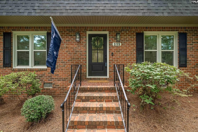 315 Bent Pine Dr, Columbia, SC 29212 - entrance to property with a shingled roof and brick siding