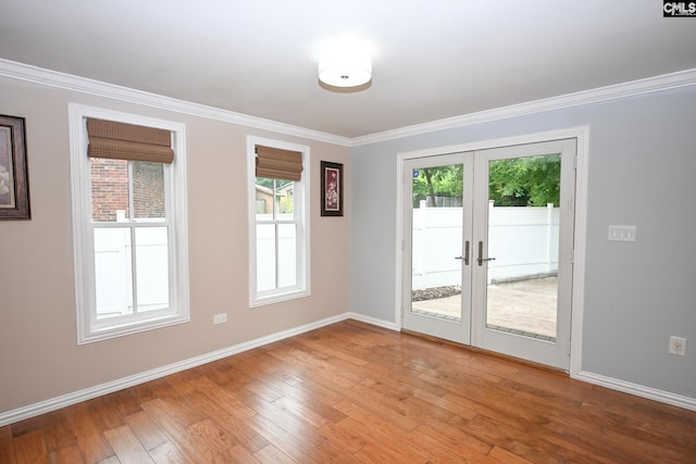2110 Bouknight St, Newberry, SC 29108 - unfurnished room featuring french doors, baseboards, plenty of natural light, and crown molding