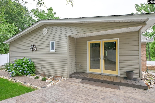 2110 Bouknight St, Newberry, SC 29108 - rear view of house featuring french doors and a deck