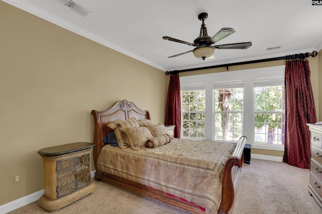 175 Stoney Pointe Dr, Chapin, SC 29036 - carpeted bedroom featuring crown molding, multiple windows, baseboards, and a ceiling fan