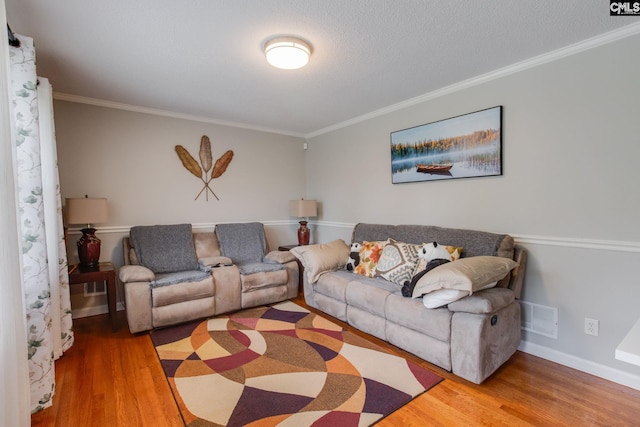 1921 Cunningham Rd, Columbia, SC 29210 - living area with wood finished floors, crown molding, and baseboards