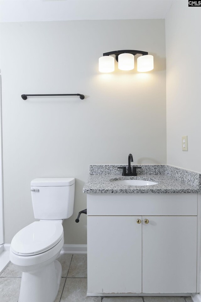 414 Fountain Lk, Columbia, SC 29209 - bathroom featuring vanity, toilet, baseboards, and tile patterned flooring