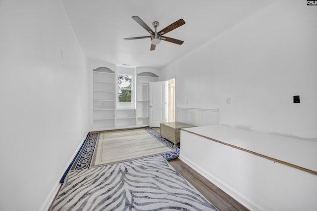225 Park Shore Dr, Columbia, SC 29223 - corridor featuring built in shelves, wood finished floors, and baseboards