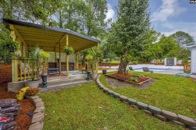 225 Park Shore Dr, Columbia, SC 29223 - view of green lawn with a patio area and a gazebo