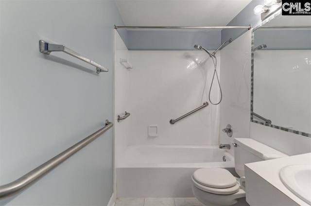 619 King St Unit 608, Columbia, SC 29205 - bathroom featuring toilet, shower / tub combination, vanity, and tile patterned flooring