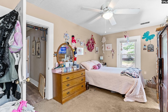 319 Graham St, West Columbia, SC 29169 - bedroom with ceiling fan and light carpet