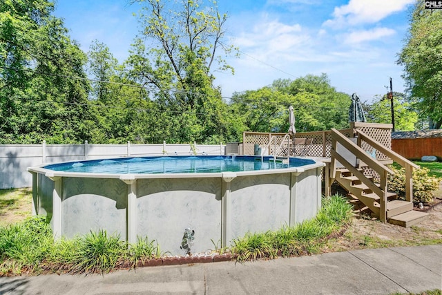 319 Graham St, West Columbia, SC 29169 - view of swimming pool with stairway and a deck