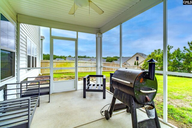 137 Brockway Dr, Columbia, SC 29229 - sunroom featuring ceiling fan and plenty of natural light