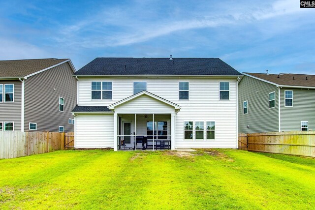 137 Brockway Dr, Columbia, SC 29229 - rear view of house with a sunroom and ceiling fan
