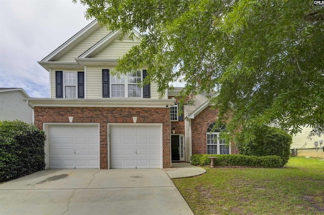 140 Otago Way W, Columbia, SC 29170 - traditional-style house featuring concrete driveway, an attached garage, brick siding, and a front yard