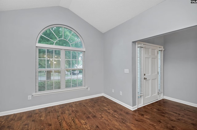 140 Otago Way W, Columbia, SC 29170 - empty room featuring vaulted ceiling, plenty of natural light, baseboards, and wood finished floors