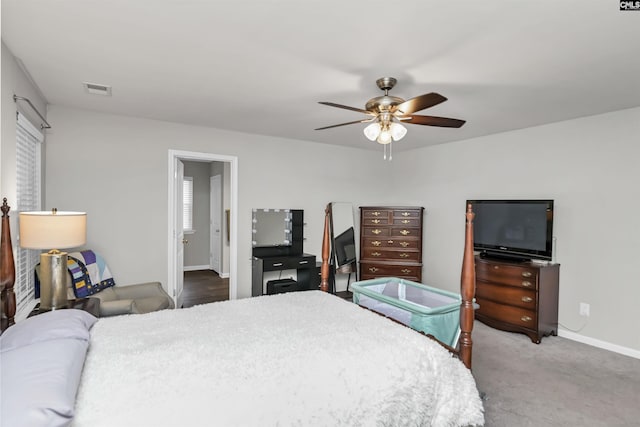 246 Harvest Glen Ln, West Columbia, SC 29169 - bedroom with baseboards, a ceiling fan, and carpet floors
