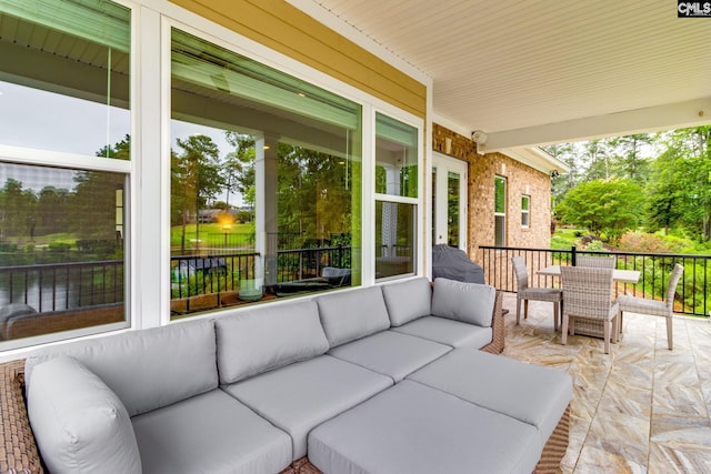 233 Pointe Overlook Dr, Chapin, SC 29036 - wooden terrace with an outdoor hangout area and outdoor dining area