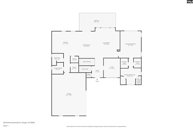 233 Pointe Overlook Dr, Chapin, SC 29036 - floor plan / room layout
