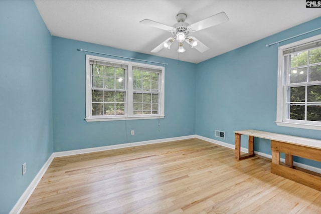 1818 Stratford Rd, Cayce, SC 29033 - empty room featuring wood finished floors, baseboards, and ceiling fan