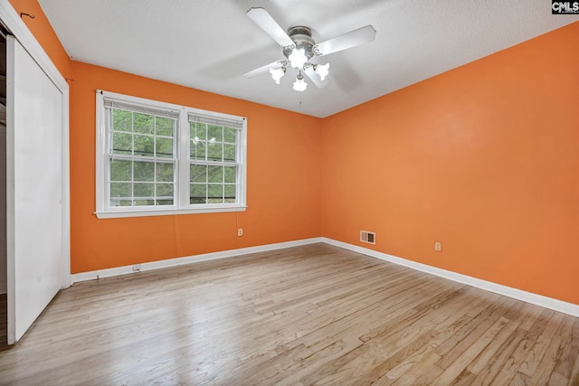 1818 Stratford Rd, Cayce, SC 29033 - unfurnished room with light wood-type flooring, a ceiling fan, and baseboards