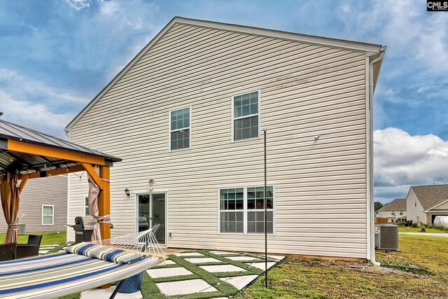2121 Connor Way, Newberry, SC 29108 - rear view of property featuring a gazebo, central AC, a patio area, and a yard